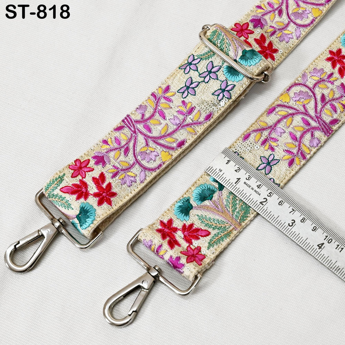 Embroidered Purse Strap Crossbody Strap for Purses Handbag Boho Bag Strap Floral Embroidery Replacement Strap Boho Guitar Strap Gift for her