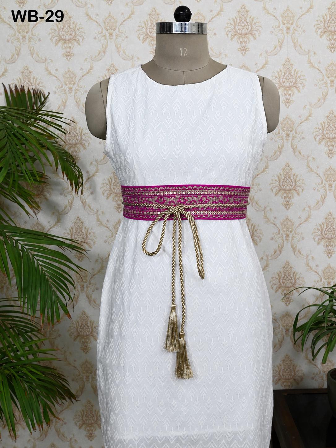 Reversible Embroidery Fabric Belt Velvet Obi Wrap Women Sash Belt Adjustable Bohemian Ethnic Customize Summer Wedding Dress Gift for Sister