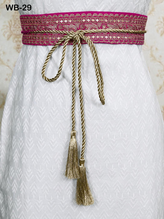 Reversible Embroidery Fabric Belt Velvet Obi Wrap Women Sash Belt Adjustable Bohemian Ethnic Customize Summer Wedding Dress Gift for Sister