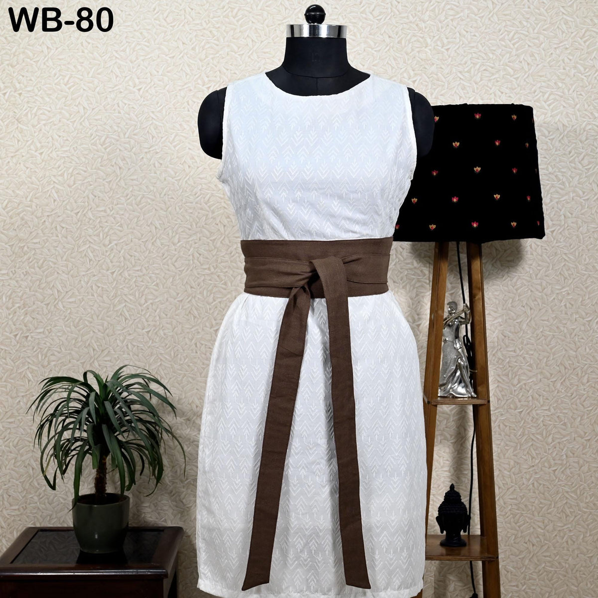 Brown Linen Obi Wrap Sash Belt: Adjustable Bohemian Ethnic Waist Accessory