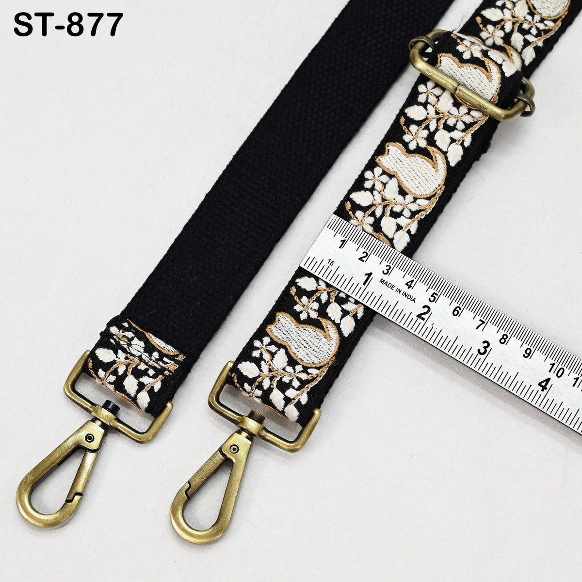 Embroidered Cats Purse Strap, Adjustable Boho Crossbody Bag Straps of Animal Lovers