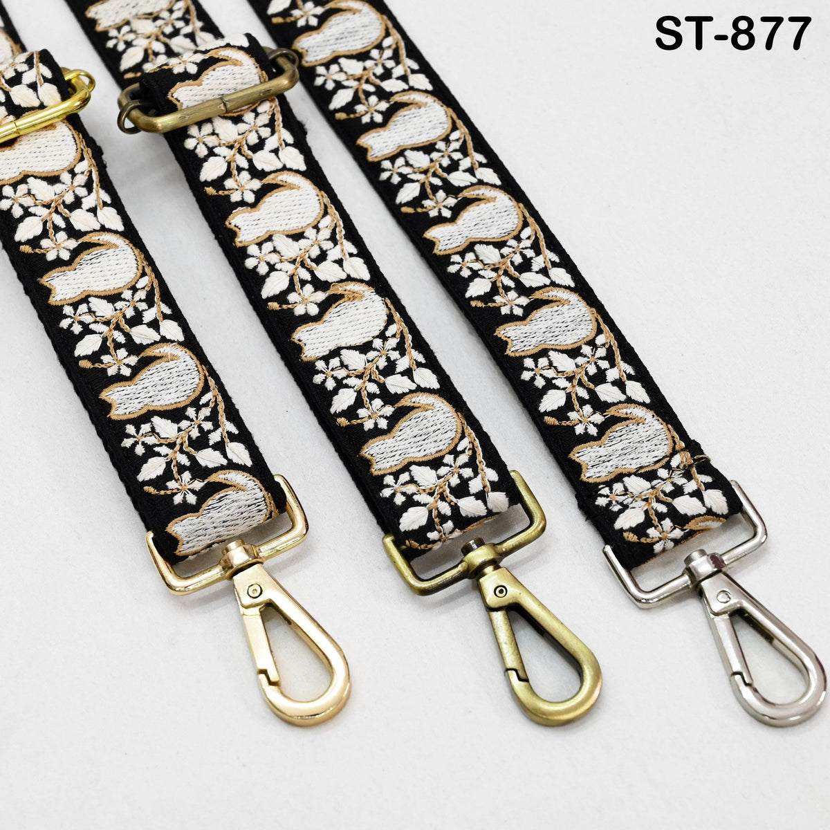 Embroidered Cats Purse Strap, Adjustable Boho Crossbody Bag Straps of Animal Lovers