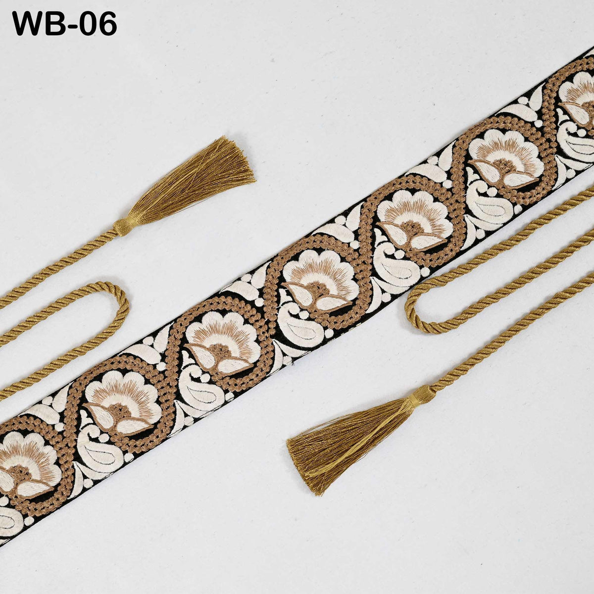 Reversible Embroidered Obi Belt Wrap Women Sash Belt Adjustable Bohemian Ethnic Customized Summer Wedding Dress Gift Sister Black Ivory