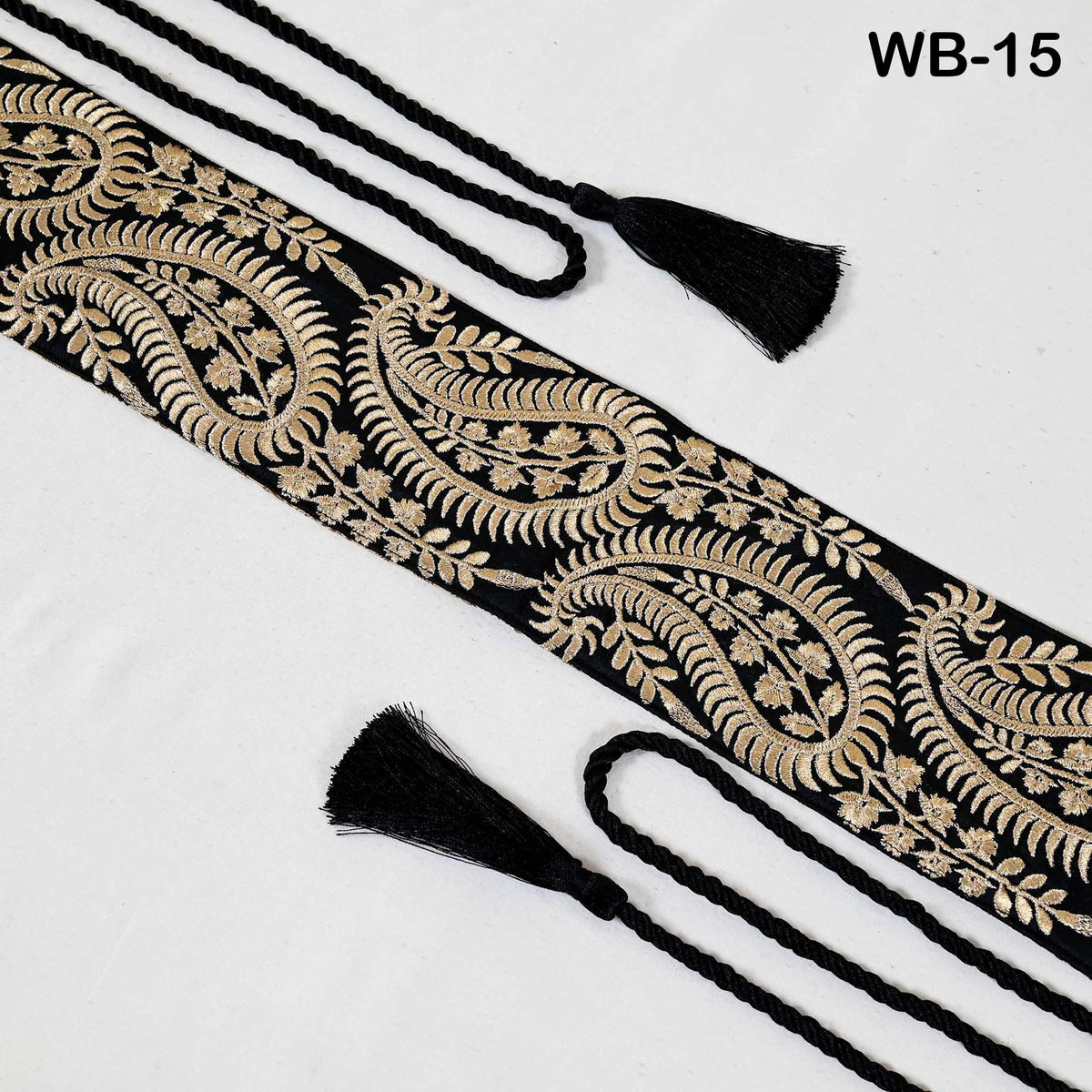 Reversible Embroidered Velvet Sash Belt: Boho Ethnic Wedding Dress Accessory (Customizable)