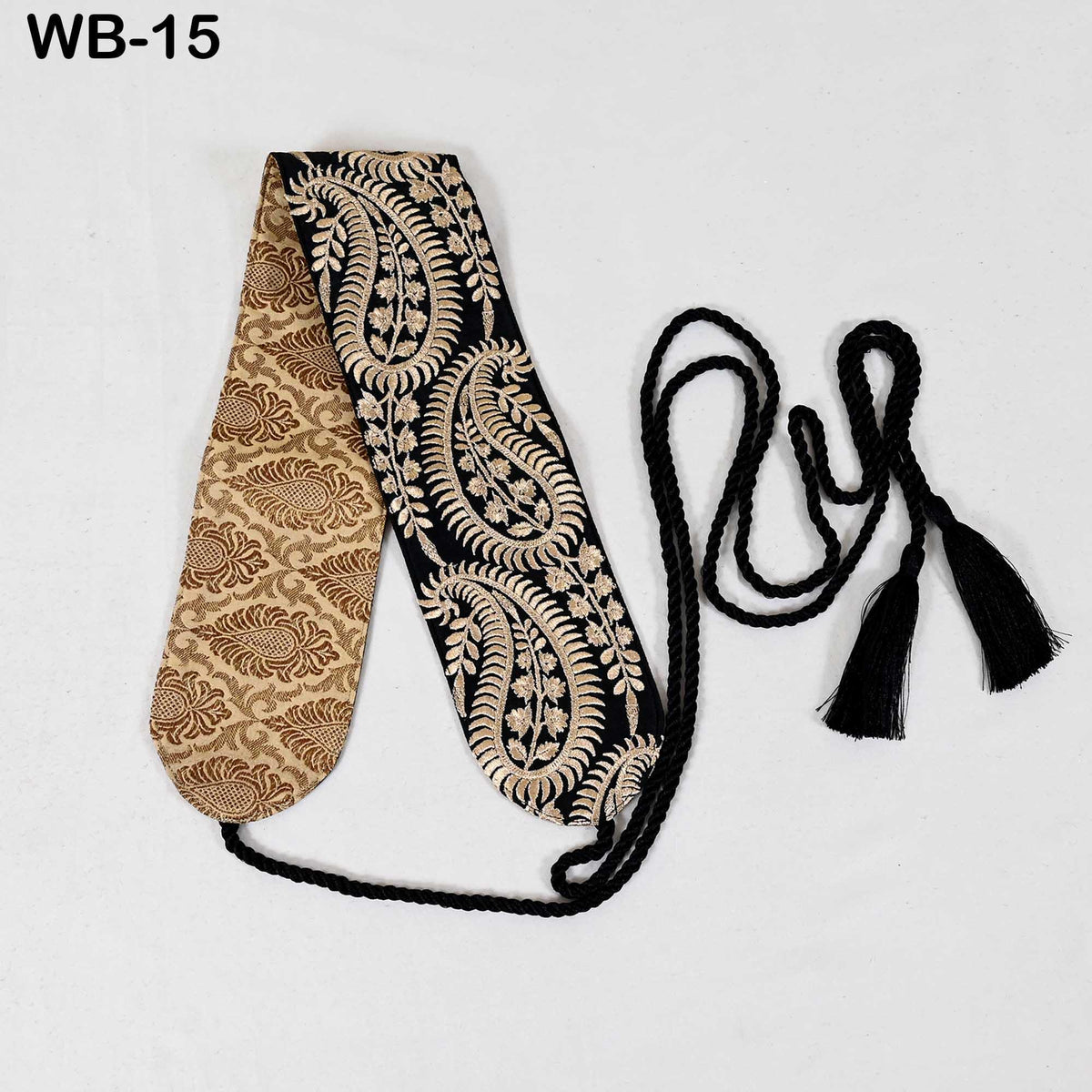 Reversible Embroidered Velvet Sash Belt: Boho Ethnic Wedding Dress Accessory (Customizable)