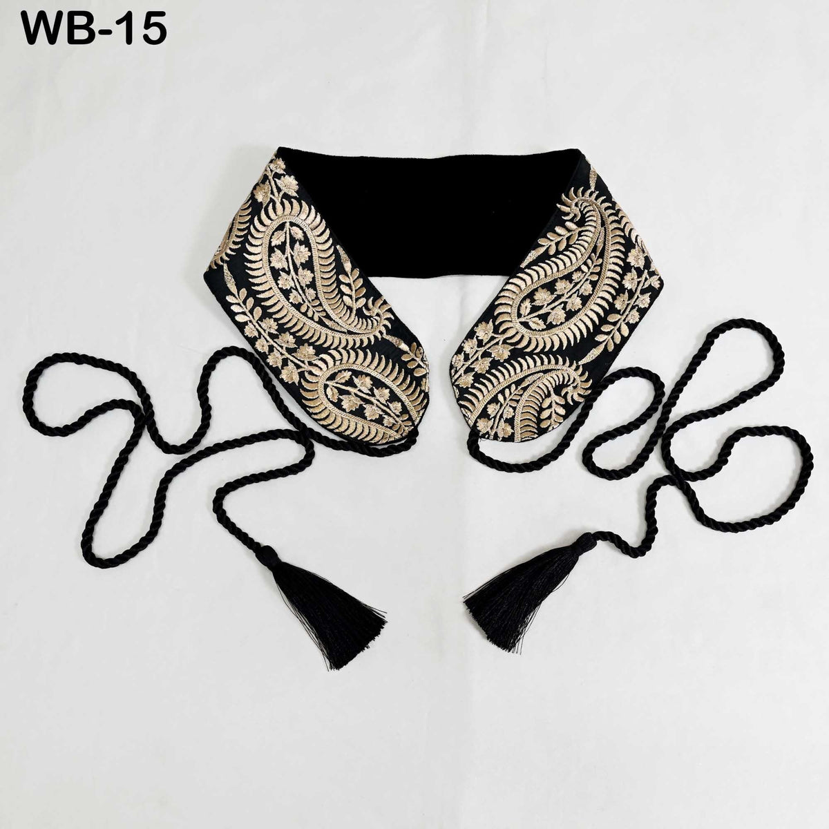 Reversible Embroidered Velvet Sash Belt: Boho Ethnic Wedding Dress Accessory (Customizable)