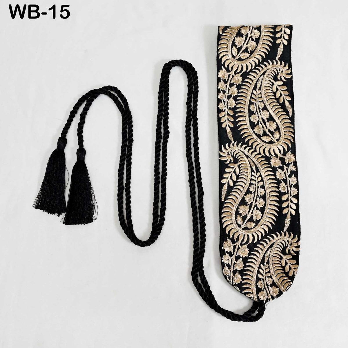 Reversible Embroidered Velvet Sash Belt: Boho Ethnic Wedding Dress Accessory (Customizable)
