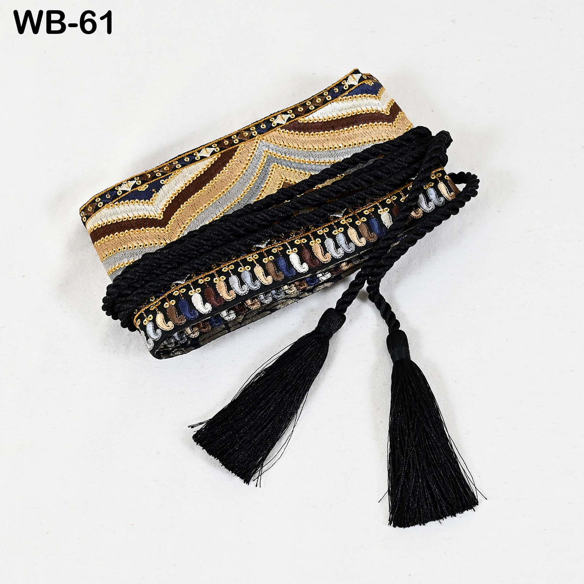 Reversible Embroidered Obi Belt: Bohemian Ethnic Sash for Dresses with Velvet and Brocade (Customizable)