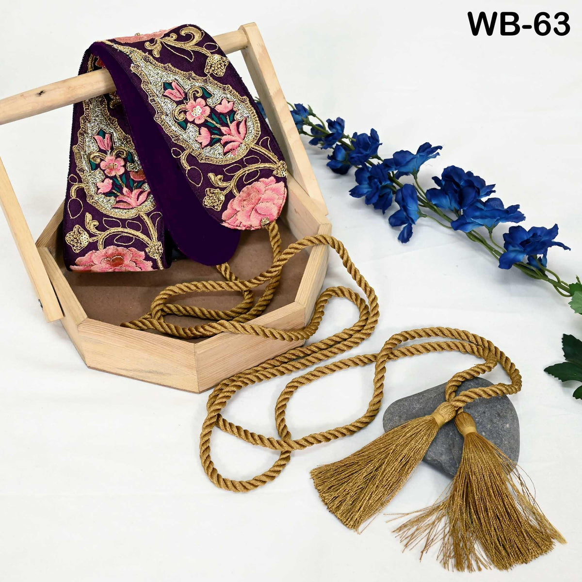 Reversible Embroidery Sash Belt: Bohemian Wedding Dress Accessory (Customizable)