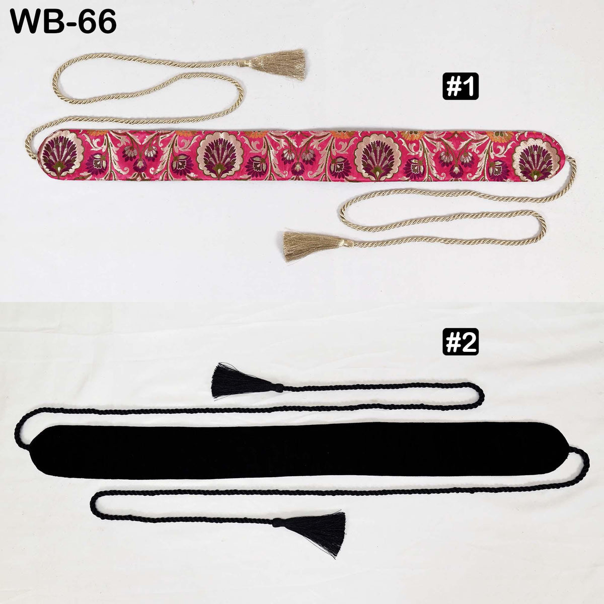 Embroidered Belt, Boho Reversible Sash - Wine Floral Brocade, Velvet Back | Adjustable S/M-XL, Tassel Ties