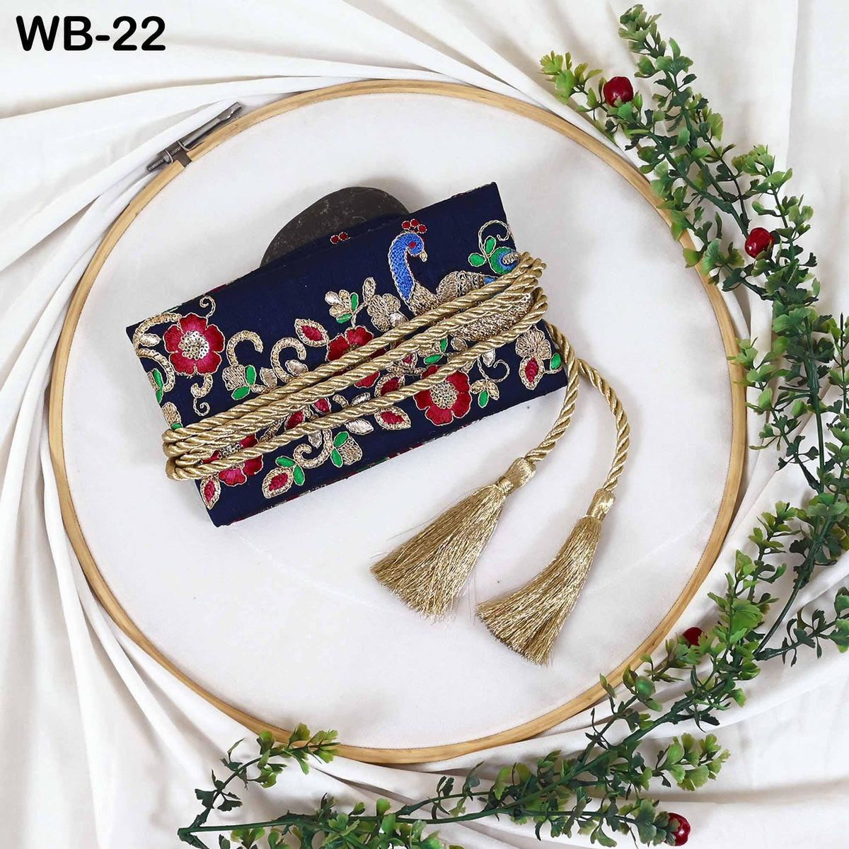 Reversible Embroidered Fabric Belt: Bohemian Ethnic Sash for Dresses (Customizable)