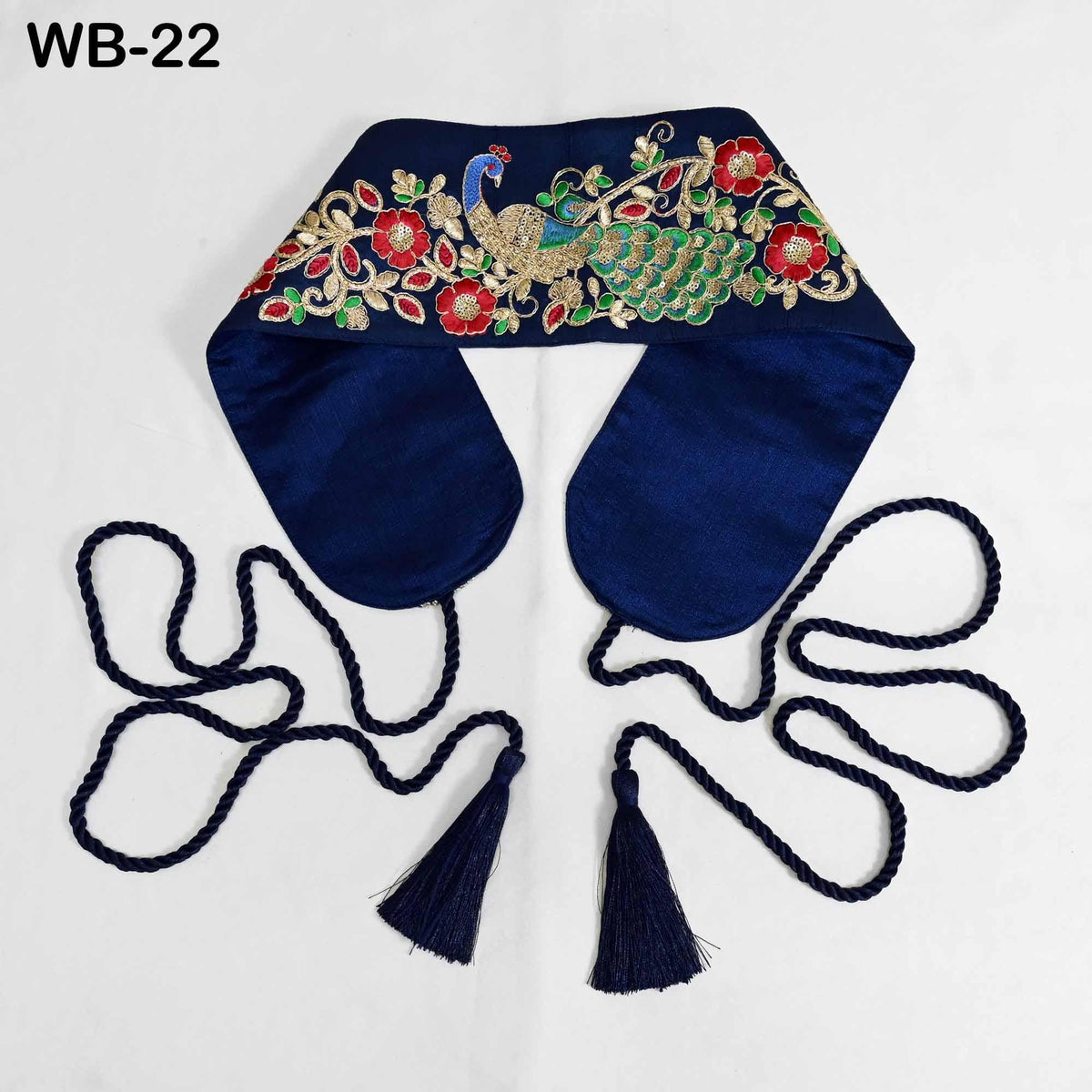Reversible Embroidered Fabric Belt: Bohemian Ethnic Sash for Dresses (Customizable)