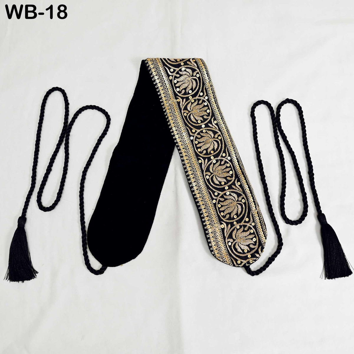 Reversible Embroidered Velvet | Brocade Sash Belt: Bohemian Wedding Dress Accessory (Customizable)
