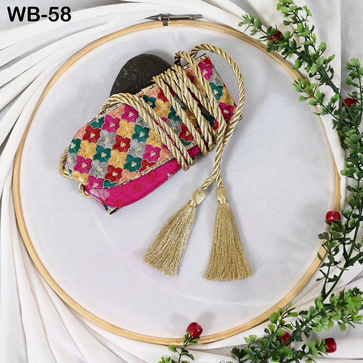 Obi Embroidery Belt, Multicolor Reversible Sash | Embroidered Fabric, Velvet Back | Adjustable, S-XL