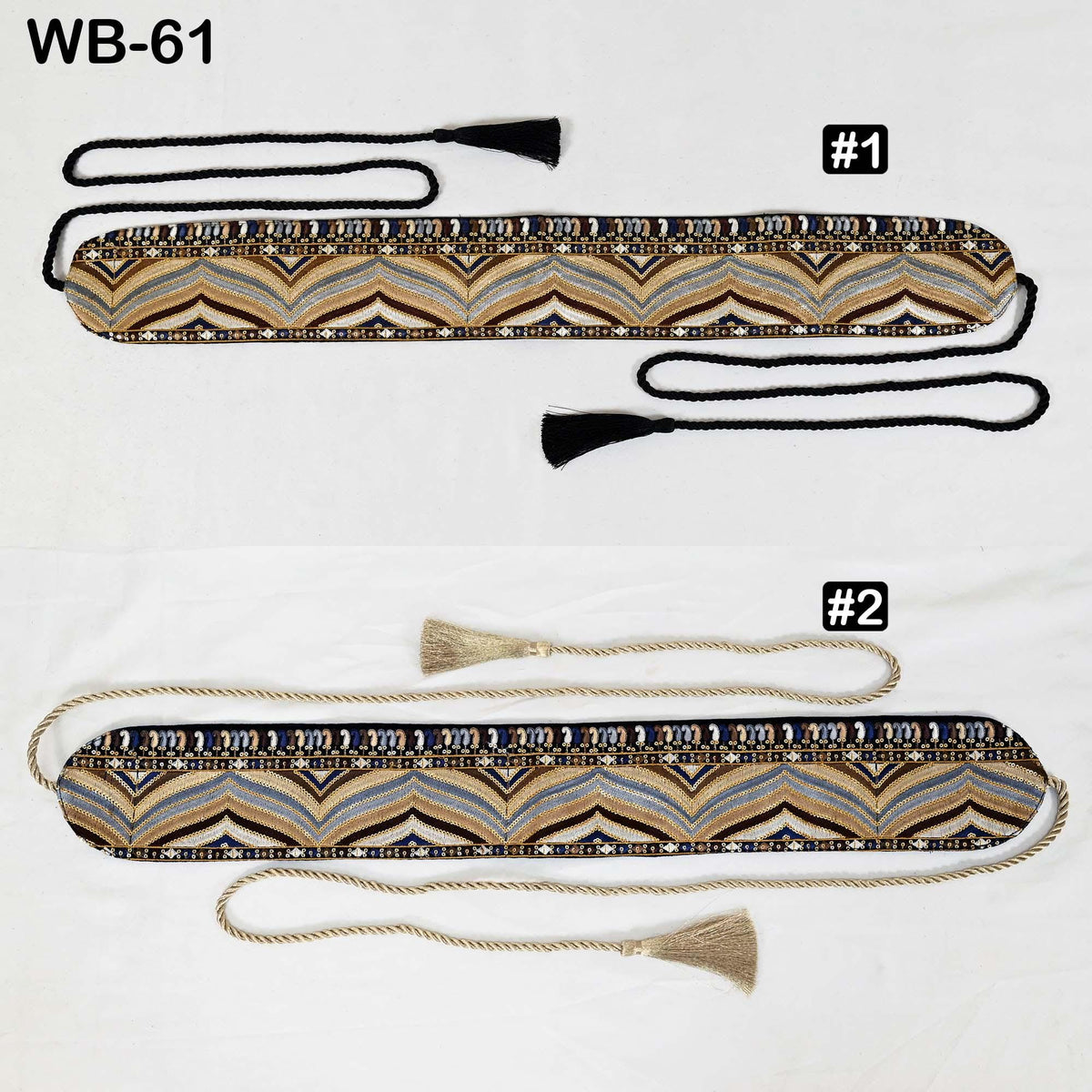 Reversible Embroidered Obi Belt: Bohemian Ethnic Sash for Dresses with Velvet and Brocade (Customizable)