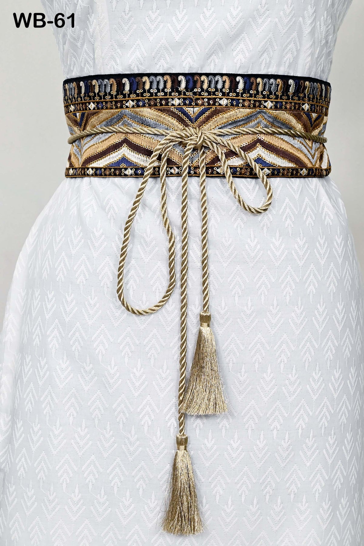 Reversible Embroidered Obi Belt: Bohemian Ethnic Sash for Dresses with Velvet and Brocade (Customizable)