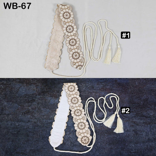 Ivory Gold Embroidery Sash Belt: Reversible Velvet, Brocade Boho Wedding Accessory (Customizable)