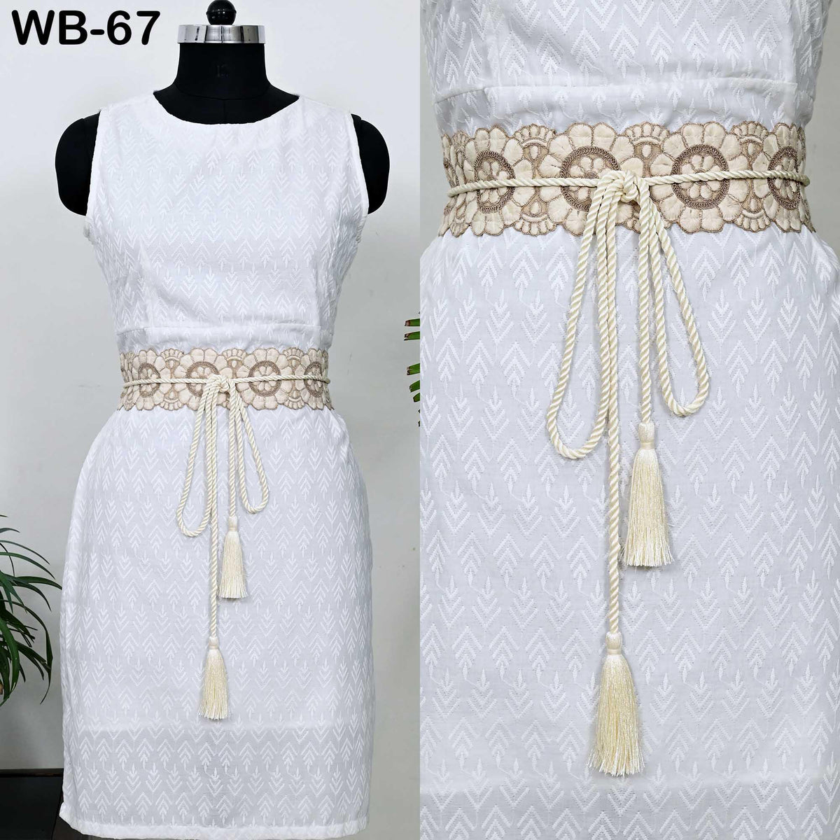 Ivory Gold Embroidery Sash Belt: Reversible Velvet, Brocade Boho Wedding Accessory (Customizable)