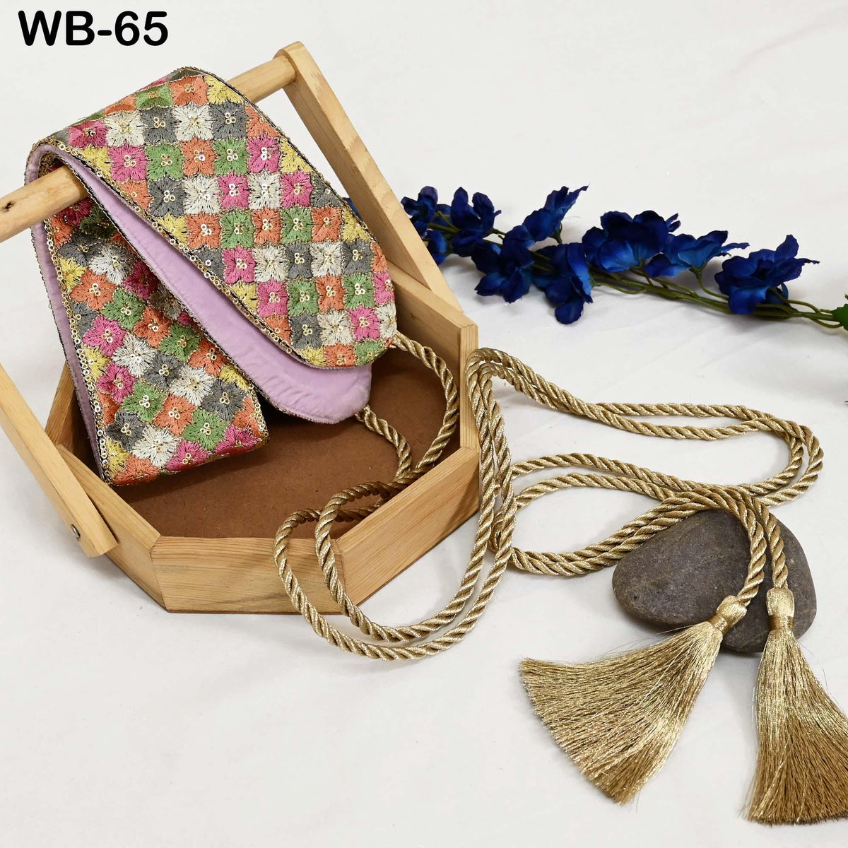 Reversible Embroidered Obi Belt: Multicolor Floral, Pink Velvet | Brocade Back, Adjustable Sash (Customizable)