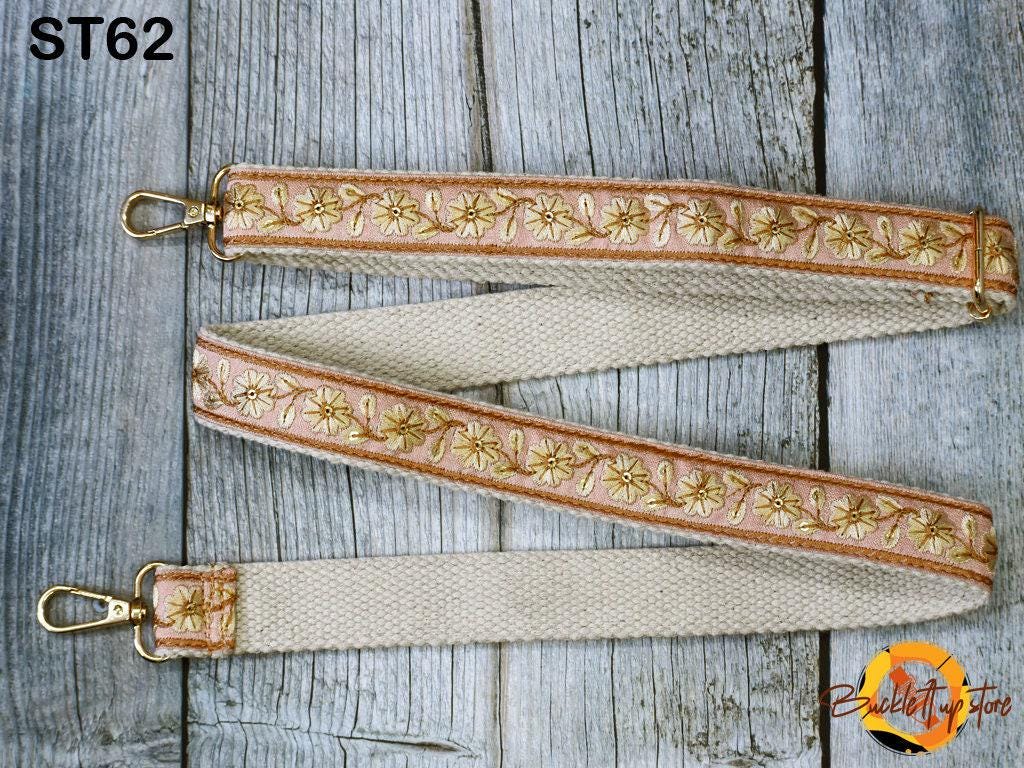 Embroidery Replacement Strap Purse Strap Crossbody Strap for Purses Embroidered Boho Bags Strap Boho Guitar Strap Handbag Strap gift for her