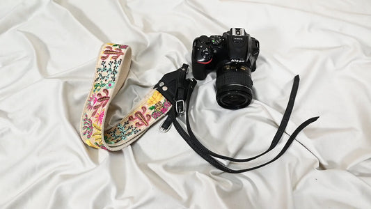 Camera Strap Photographer Sling Leather Strap Embroidery DSLR Camera Accessories Camera Holder Neck Shoulder Strap Christmas Gifts Boyfriend