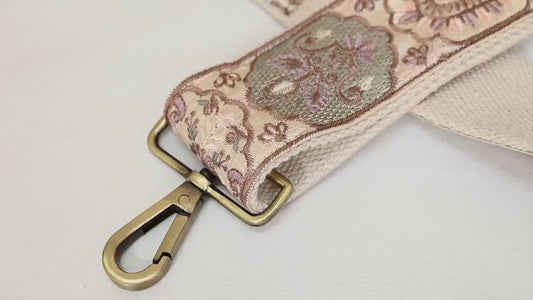 Embroidered Purse Strap Crossbody Strap for Purses Handbag Boho Bag Strap Floral Embroidery Replacement Strap Boho Guitar Strap Gift for Mom