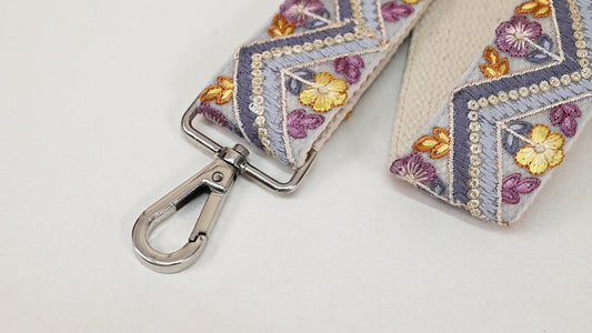 Replacement Guitar Strap Detachable Crossbody Strap for Purses Bags Embroidery Messenger Strap Boho Embroidered Tote Handbag Strap Gift Mom