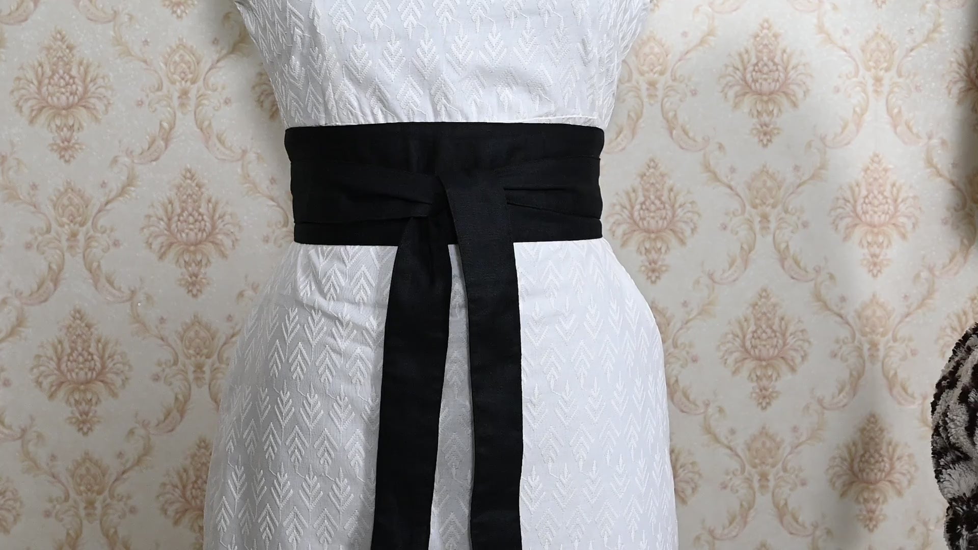 Black Linen Fabric Belt Obi Wrap Women Sash Belt Adjustable Customized Wedding Dress Gift Sister Wrap & Tie