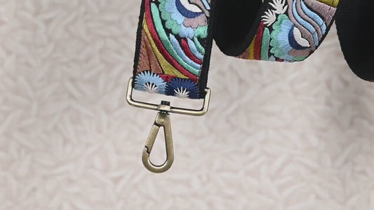 Replacement Handbag Boho Bag Strap Embroidered Camera Strap Crossbody Strap for Purses Embroidery Adjustable Guitar Strap Gift for Daughter