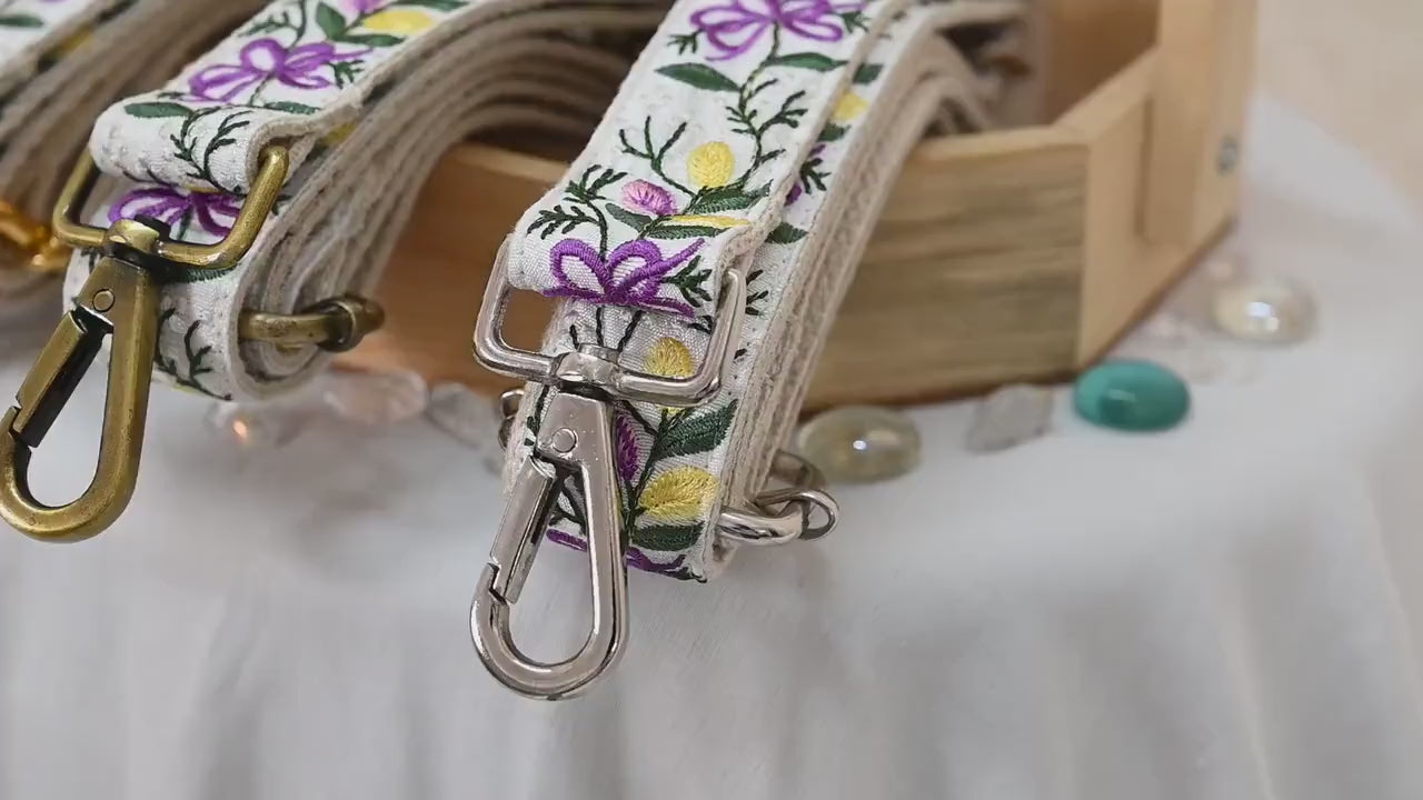 Messenger Bag Crossbody Straps Replacement Shoulder Tote Bags Strap for Purses Embroidered Boho Guitar Strap Handbag Strap Gift for Mother