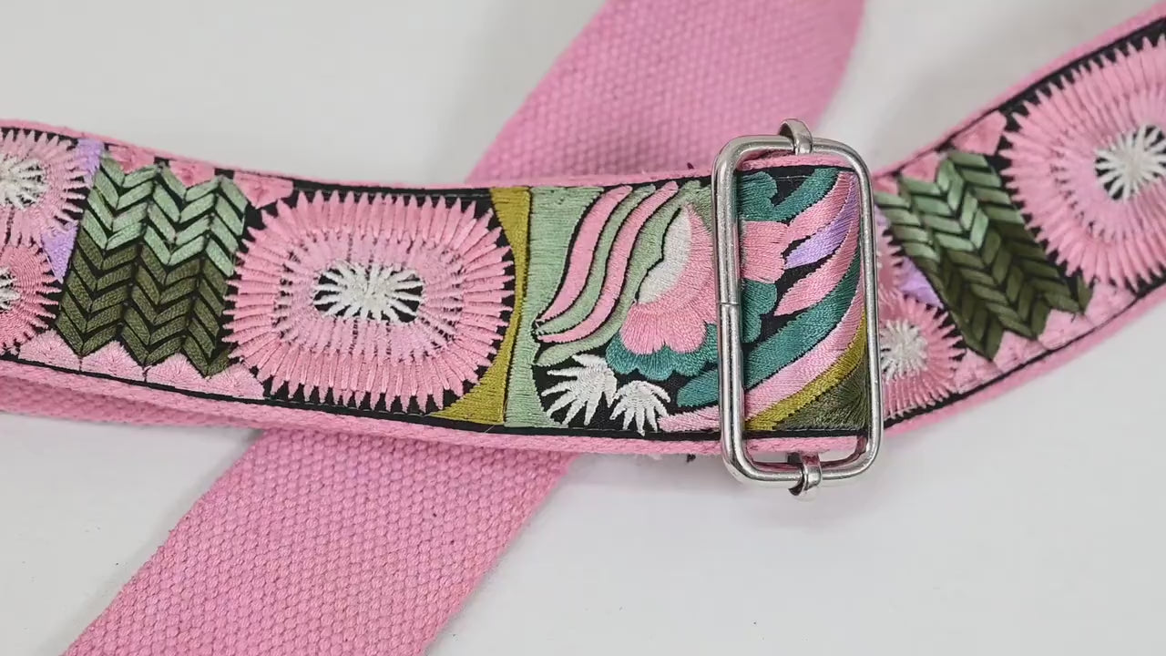 Adjustable Handbag Boho Bag Strap Embroidered Camera Strap Crossbody Strap for Purses Embroidery Replacement Guitar Strap Gift for Daughter