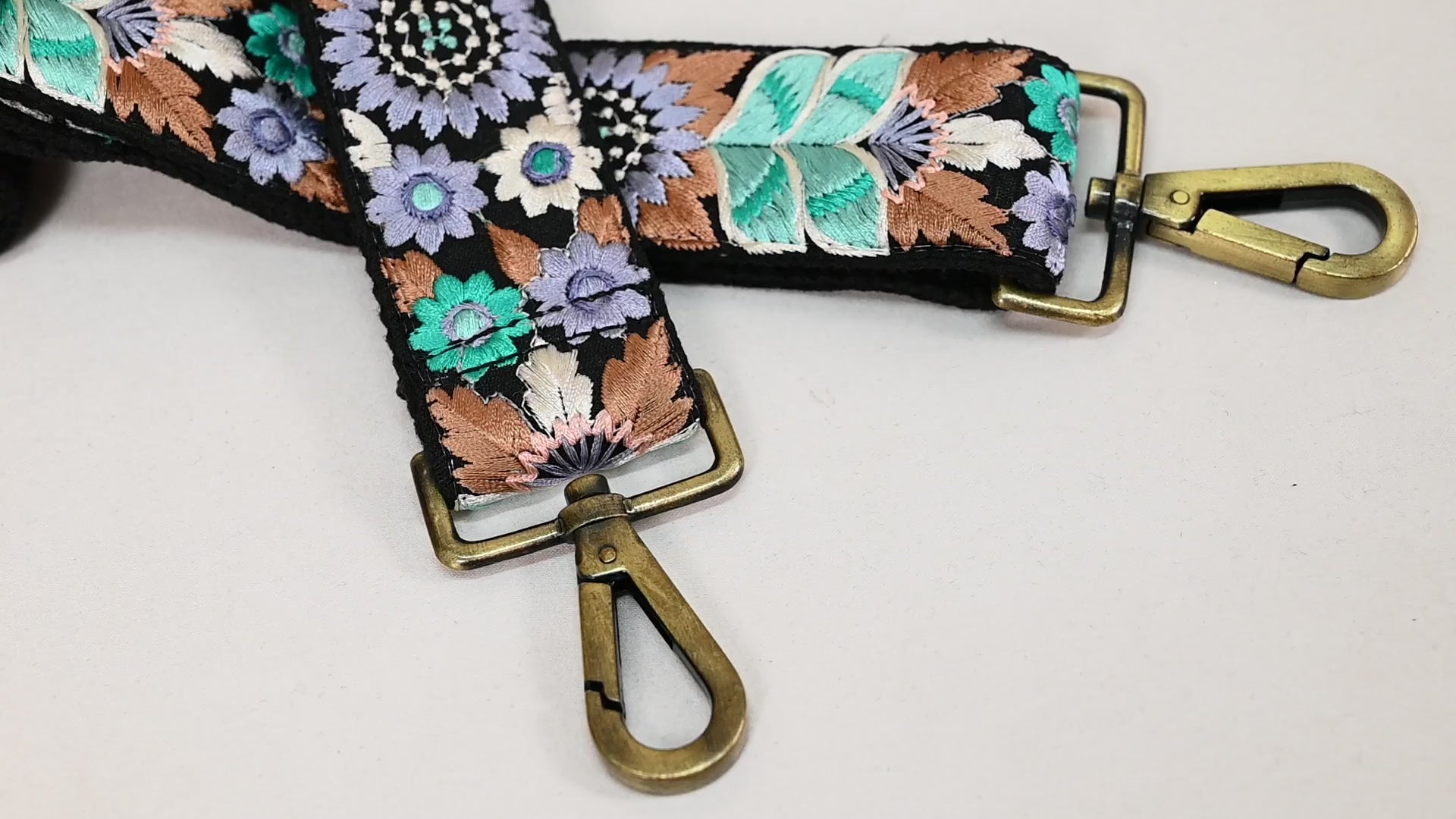 Replacement Guitar Strap Gift Friend Embroidered Purse Strap Boho Crossbody Strap for Purses Messenger Bag Embroidery Custom Handbag Strap