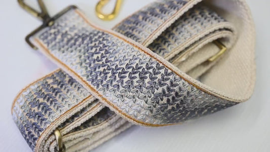 Grey Replacement Purse Strap Embroidery Crossbody Strap for Purses Embroidered Bag Strap Boho Guitar Strap Handbag Strap Gift for Sister