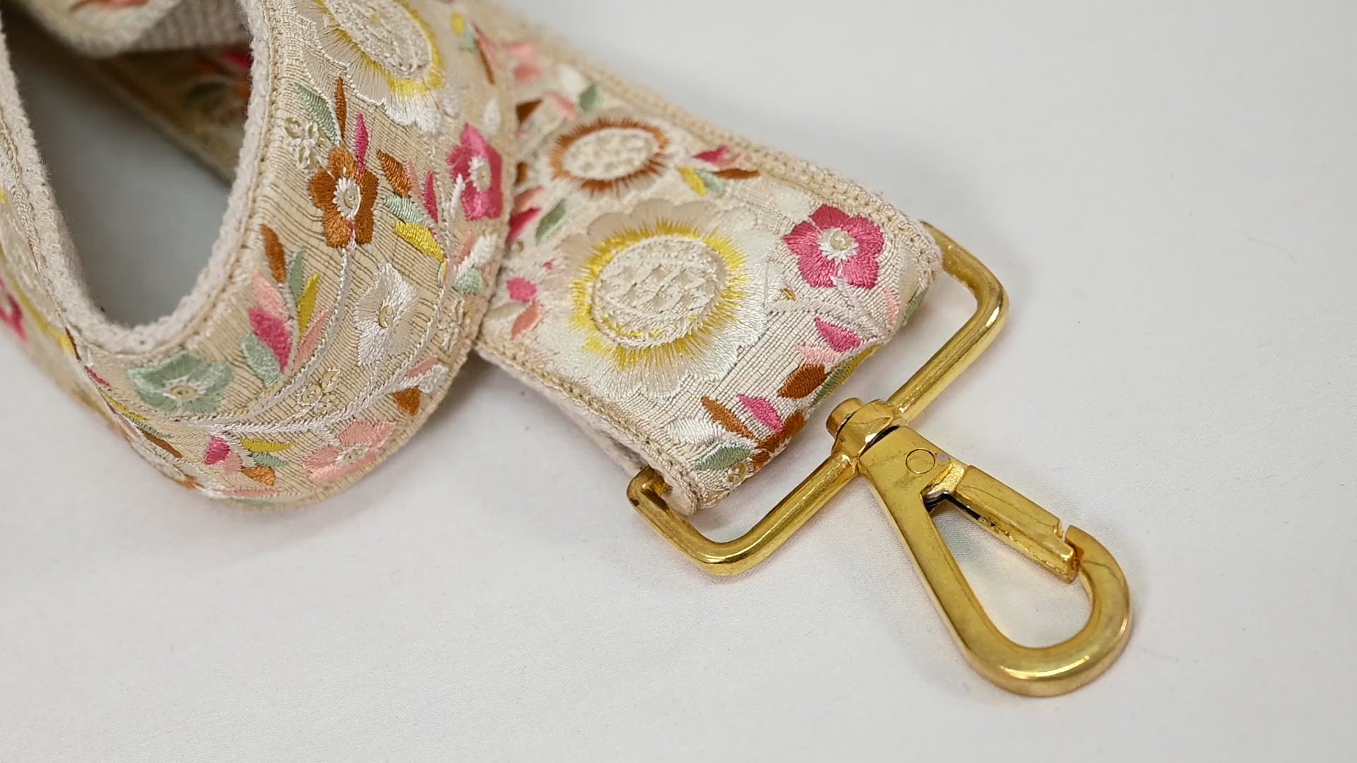 Yellow Sling Bag Strap Crossbody Strap Purses Handbag Embroidered Boho Bag Strap Floral Embroidery Replacement Strap Boho Guitar Strap