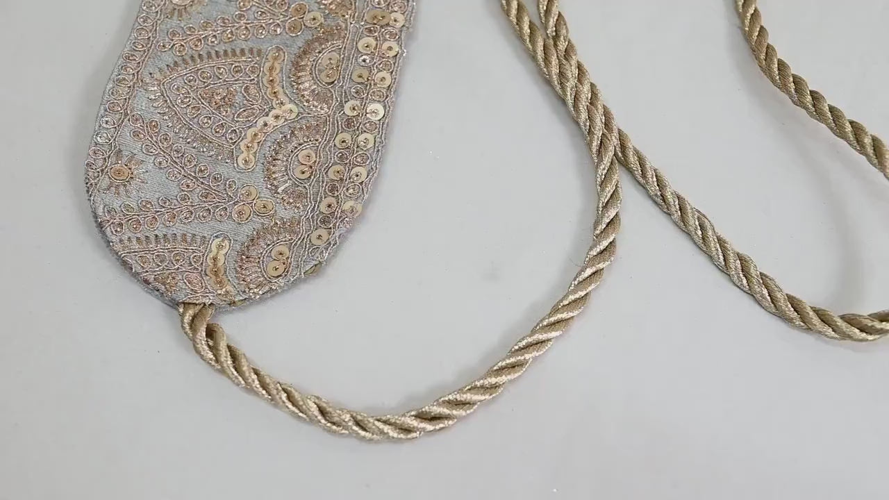 Reversible Embroidery Fabric Belt Gold Obi Wrap Women Sash Belt Adjustable Bohemian Ethnic Customized Summer Wedding Dress Gift Friend Grey