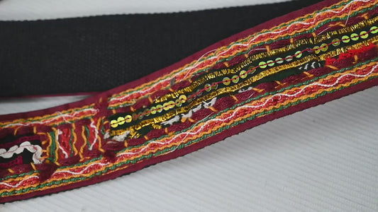 Kutch Embroidered Purse Strap Boho Crossbody Strap for Purses Handbag Bag Strap Embroidery Replacement Strap Boho Guitar Strap Gift for her