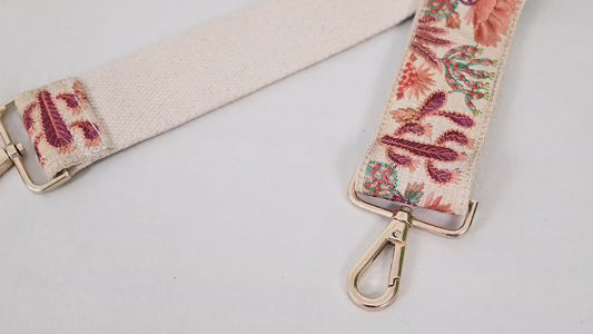 Embroidered Purse Strap Crossbody Strap for Purses Handbag Boho Bag Strap Cactus Embroidery Replacement Strap Boho Guitar Strap Gift for Mom