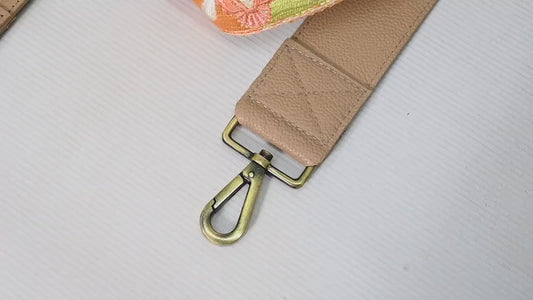 Replacement Leather Handbag Boho Bag Crossbody Strap Adjustable Gift for Friends Camera Strap Shoulder Strap Purses Embroidery Pale Taupe