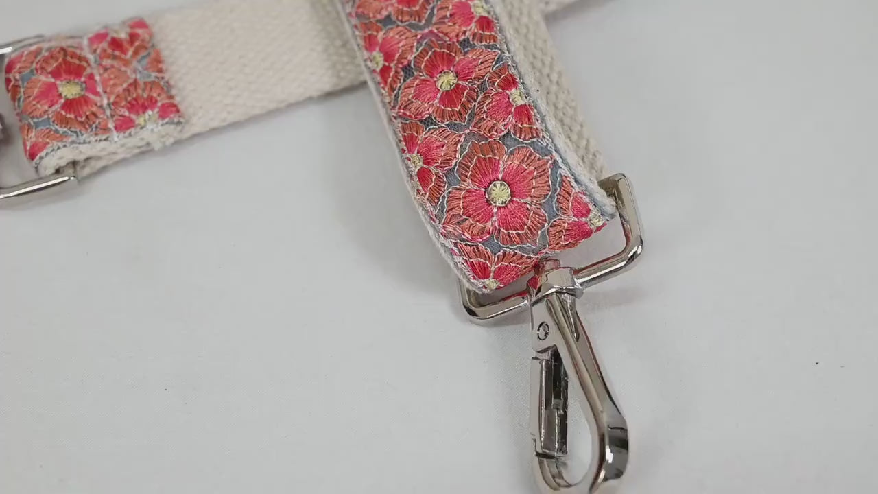 Gift for Dad Embroidered Messenger Bags Strap Crossbody Strap for Purses Boho  Embroidery Replacement Strap Boho Guitar Strap Handbag Strap
