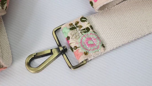 Embroidered Purse Strap Crossbody Strap for Purses Handbag Boho Bag Strap Floral Embroidery Replacement Strap Boho Guitar Strap Gift for her