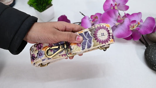 Embroidered Purse Strap Crossbody Strap for Purses Boho Bags Strap Embroidery Replacement Strap Boho Guitar Strap Handbag Strap gift for her