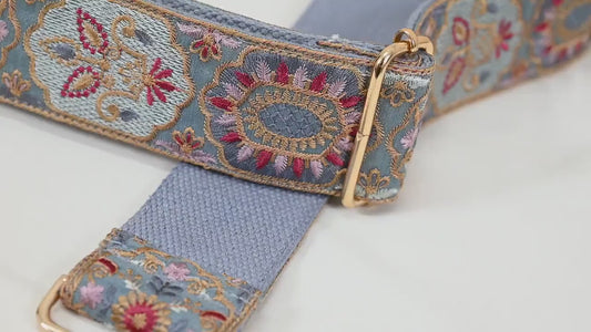 Embroidered Purse Strap Crossbody Strap for Purses Handbag Boho Bag Strap Floral Embroidery Replacement Strap Boho Guitar Strap Gift for Mom