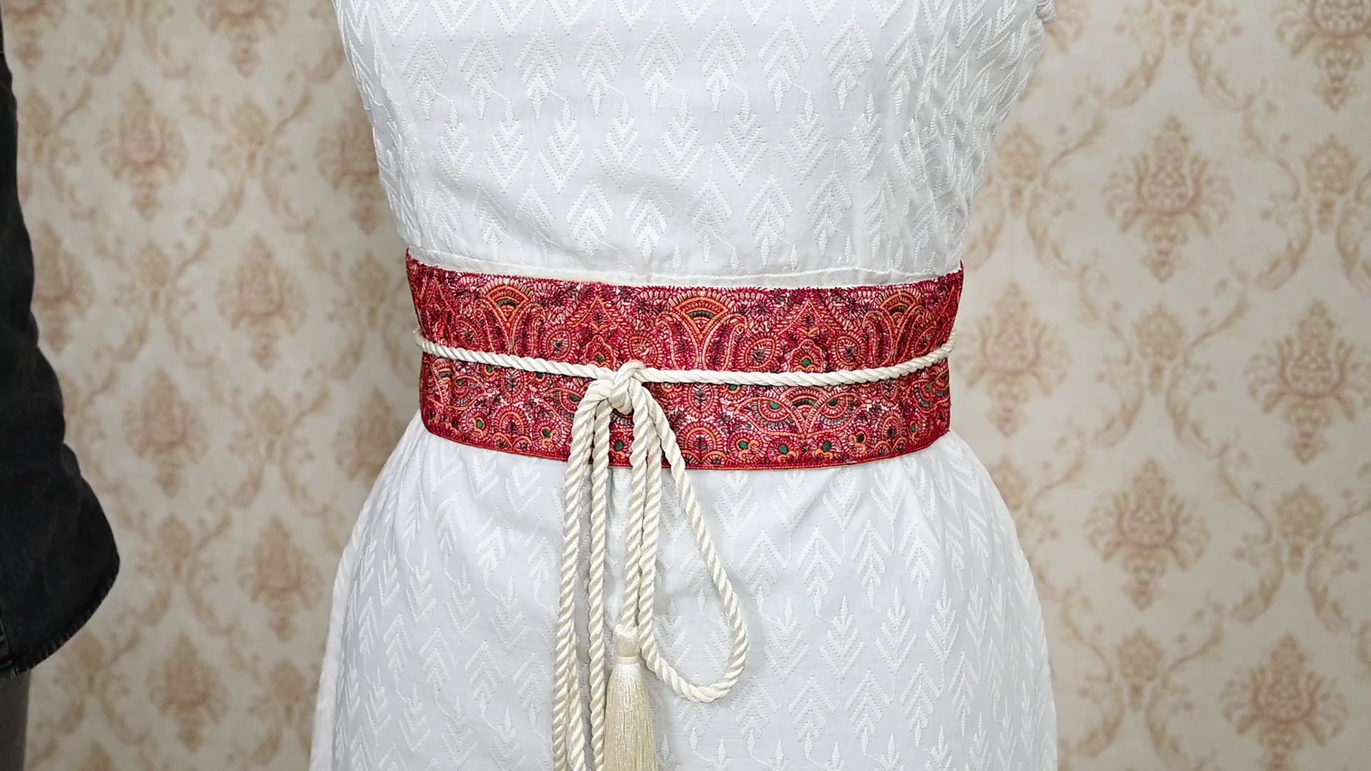 Reversible Obi Wrap Sash Belt Embroidered Waist Belt Women Adjustable Bohemian Ethnic Customize Summer Wedding Dresses Unique Gift for Wife