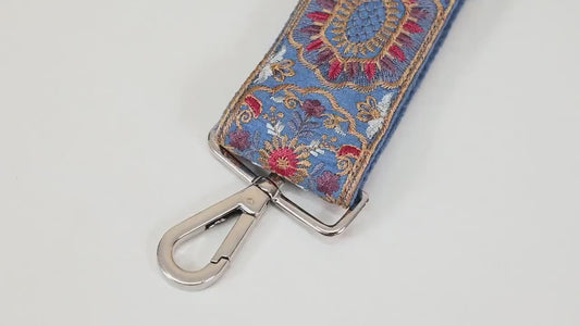 Embroidered Purse Strap Crossbody Strap for Purses Handbag Boho Bag Strap Floral Embroidery Replacement Strap Boho Guitar Strap Gift for Son
