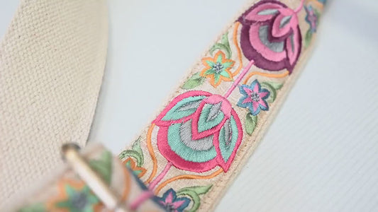 Replacement Handbag Bag Strap Embroidered Camera Strap Crossbody Strap for Purses Embroidery Adjustable Guitar Strap Gift for Holiday Season