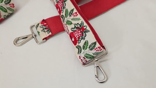 Embroidered Purse Strap Christmas Holiday Gift Daughter Crossbody Strap for Purses Handbag Bag Strap Embroidery Replacement Guitar Strap