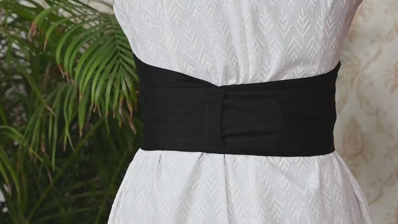 Black Silk Shantung Fabric Belt Obi Wrap Women Sash Belt Adjustable Customized Wedding Dress Gift Sister Wrap & Tie Dupioni Silk