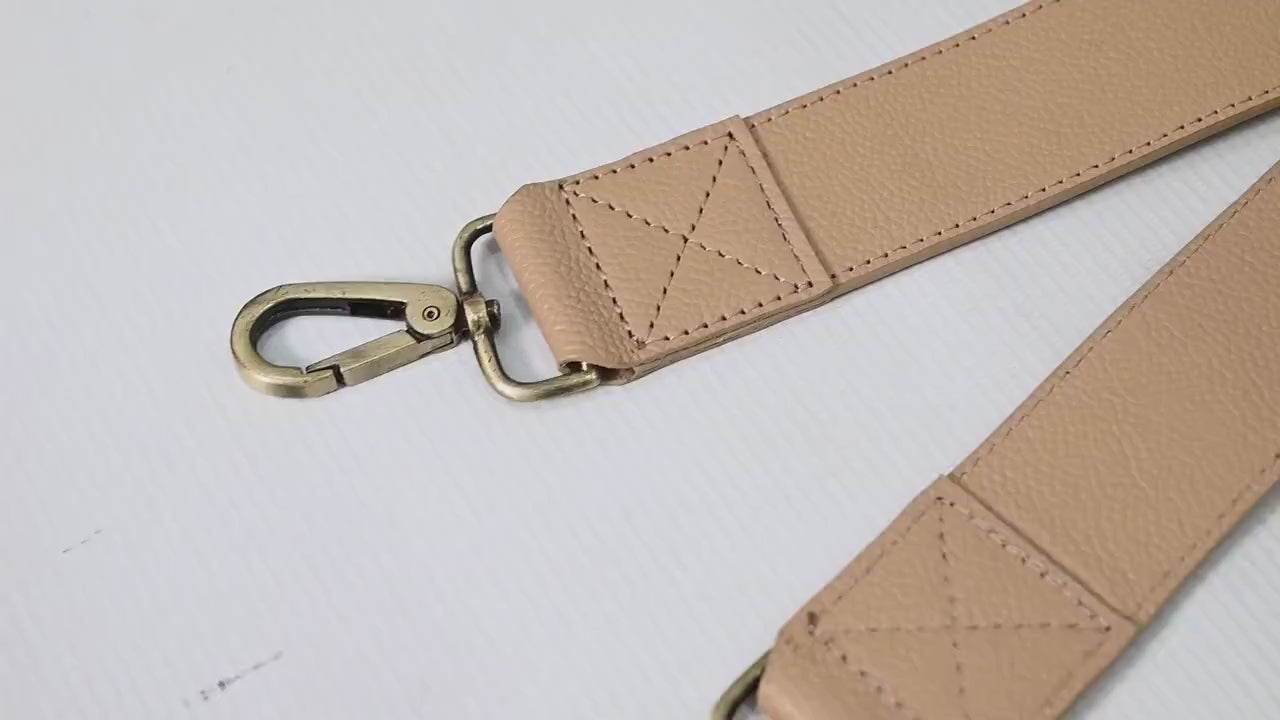 Replacement Leather Crossbody Strap Handbag Boho Bag Strap Camera Strap Purses Embroidery Pale Taupe Adjustable Strap Birthday Gift Father