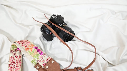 Camera Strap Photographer Sling Leather Strap Embroidery DSLR Camera Accessories Camera Holder Neck Shoulder Strap Christmas Gifts Boyfriend (Copy)
