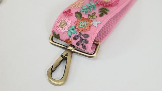 Embroidered Canvas Bag Strap Purse Strap Messenger Crossbody Strap for Purses Handbag Embroidery Replacement Strap Boho Guitar Strap Gift